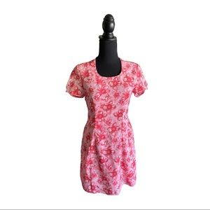 Vintage  pink floral mini dress